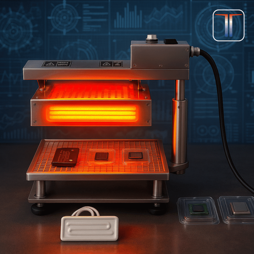 IR heater for blister packaging machine